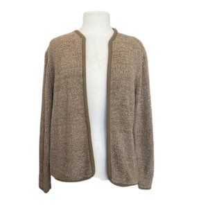 Vintage The May Co Heathered Brown Knitted Cardigan | Size Large